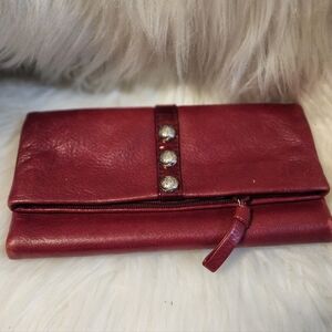 Brighton Nolita Large Wallet Mahogany Fold Over Flap Magnetic Chic